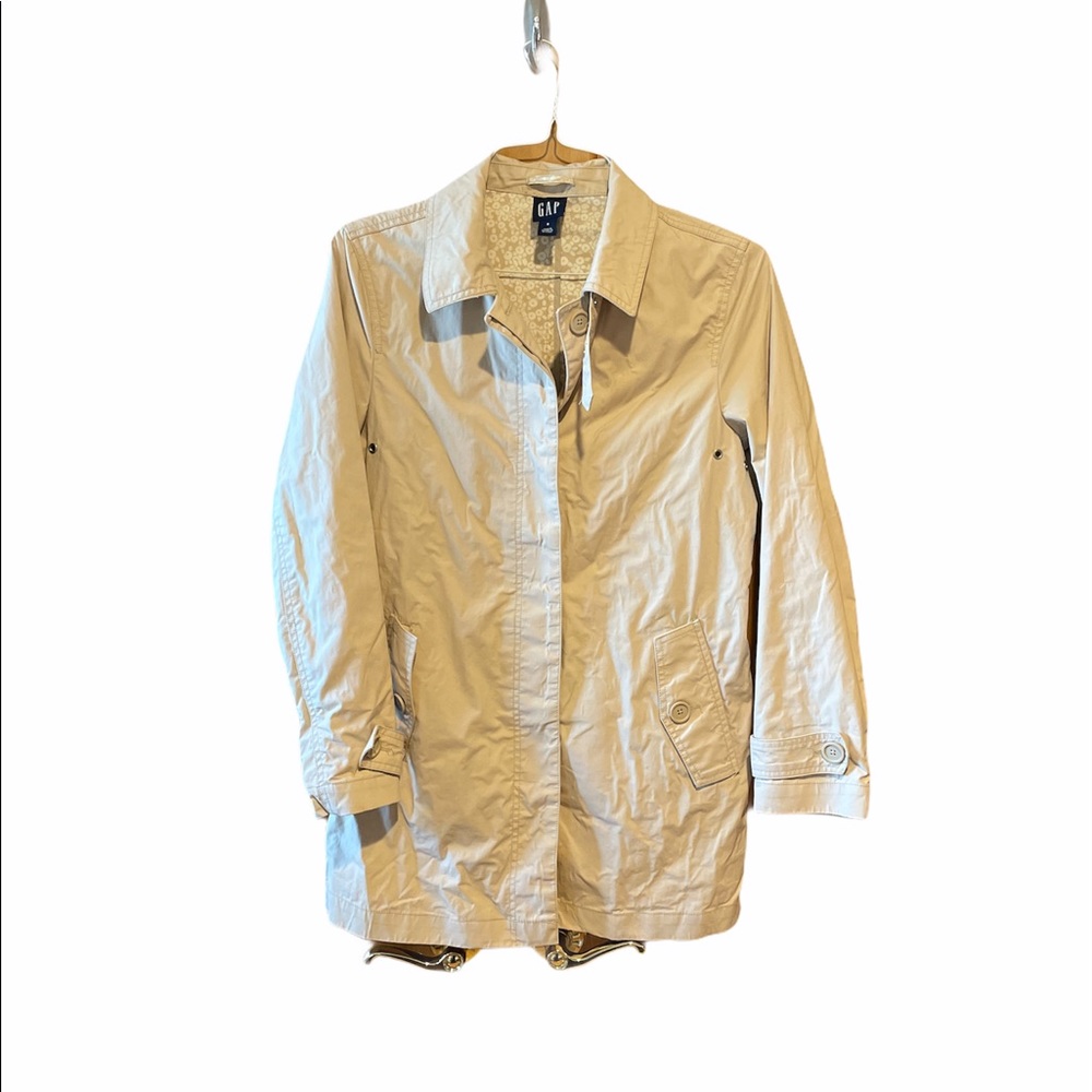 Gap Trench Rain Coat Tan Cream Small